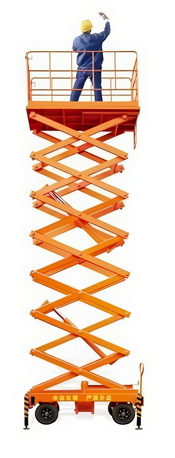 Model No. M119 Hydraulic Scissor Lift for Warehouse, Factory and Industrial Access Use, Professional Elevated Work Platform for Maintenance, Installation, Repair and Material Handling Tasks